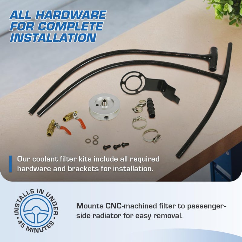 Auto Parts Prodigy Diesel Coolant Filtration System Filter Kit Compatible With 2003-2007 Ford 6.0 Powerstroke - Prevent Leaks Heavy Duty Improved Single Piece Hose Design - Image 5